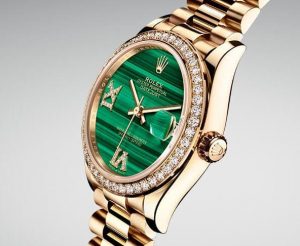 The gold copy Rolex Datejust 31 278288RBR watches have green dials.