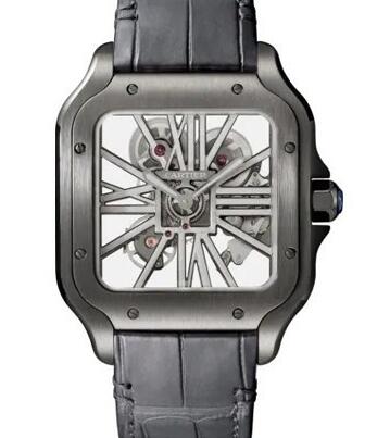 The skeleton dial sports a distinctive look of technological style.